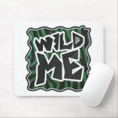 Wild Me Green and Black Zebra Pattern Mousepad (Mit Mouse)