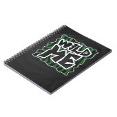 Wild Me Green and Black Zebra Pattern Notizblock (Linke Seite)