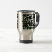 Wild Me Green and Black Zebra Pattern Reisebecher (VorderseiteRechts)
