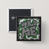 Wild Me Kuh Grün und Weiß Button (Vorne & Hinten)