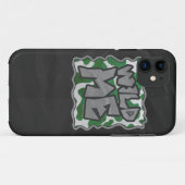 Wild Me Kuh Grün und Weiß Case-Mate iPhone Hülle (Rückseite (Horizontal))