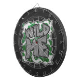 Wild Me Kuh Grün und Weiß Dartscheibe (Vorderseite rechts)