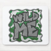 Wild Me Kuh Grün und Weiß Mousepad (Vorne)