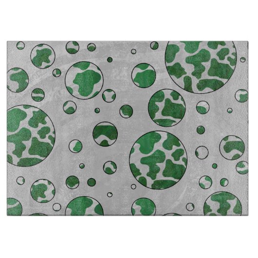 Wild Me Kuh Grün und Weiß Schneidebrett (Vorderseite)