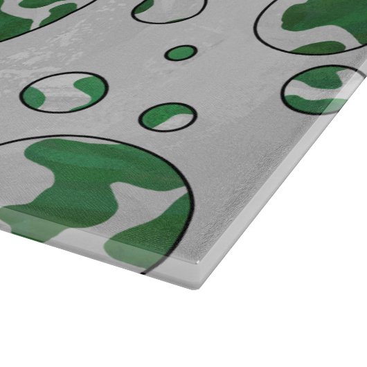 Wild Me Kuh Grün und Weiß Schneidebrett (Ecke)