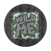 Wild Me Kuh Grün und Weiß Schneidebrett (Vorderseite)