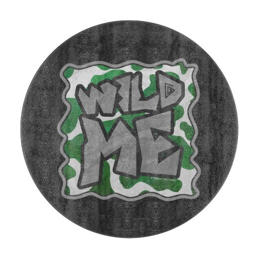 Wild Me Kuh Grün und Weiß Schneidebrett (Vorderseite)