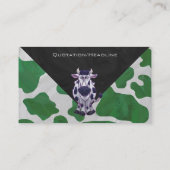 Wild Me Kuh Grün und Weiß Visitenkarte (Rückseite)