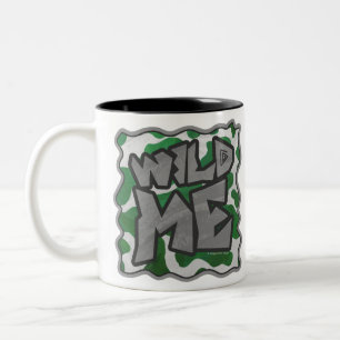Wild Me Kuh Grün und Weiß Zweifarbige Tasse