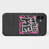 Wild-Me-Kuh rosa und weiß Case-Mate iPhone Hülle (Rückseite (Horizontal))