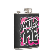 Wild-Me-Kuh rosa und weiß Flachmann (Rechts)