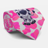 Wild-Me-Kuh rosa und weiß Krawatte (Gerollt)
