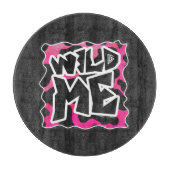 Wild-Me-Kuh rosa und weiß Schneidebrett (Vorderseite)