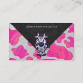 Wild-Me-Kuh rosa und weiß Visitenkarte (Rückseite)