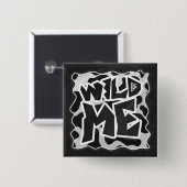 Wild Me Kuh schwarz und weiß Button (Vorne & Hinten)
