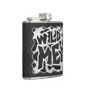 Wild Me Kuh schwarz und weiß Flachmann (Rechts)