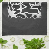 Wild Me Kuh schwarz und weiß Küchentuch (Gefaltet)