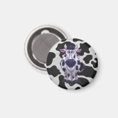 Wild Me Kuh schwarz und weiß Magnet (Vorderseite/Rückseite)