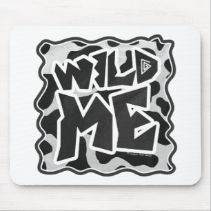 Wild Me Kuh schwarz und weiß Mousepad