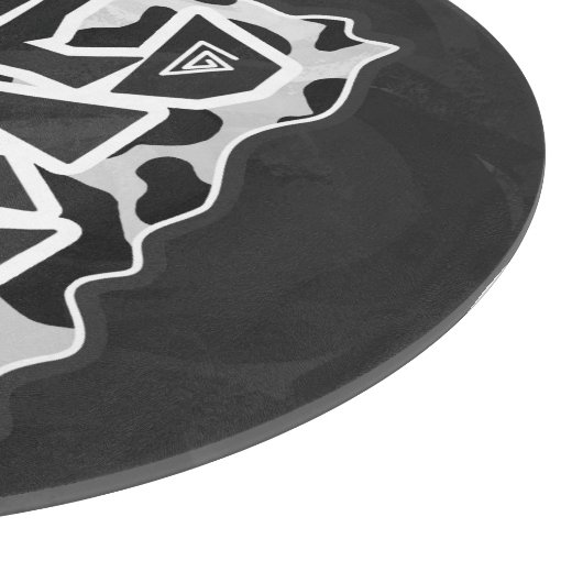 Wild Me Kuh schwarz und weiß Schneidebrett (Ecke)