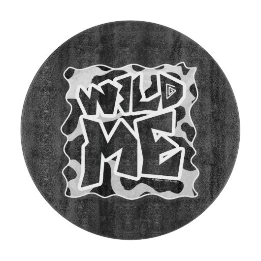 Wild Me Kuh schwarz und weiß Schneidebrett (Vorderseite)