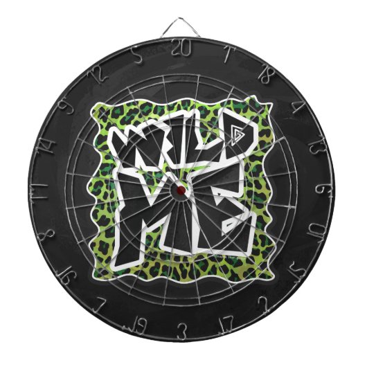Wild Me Leopard Black and Green Design Dartscheibe (vorne)