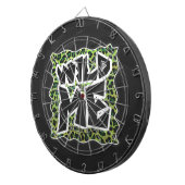 Wild Me Leopard Black and Green Design Dartscheibe (Vorderseite rechts)