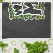 Wild Me Leopard Black and Green Design Küchentuch (Gefaltet)