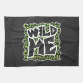 Wild Me Leopard Black and Green Design Küchentuch (Horizontal)