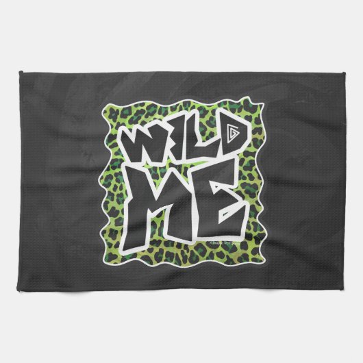 Wild Me Leopard Black and Green Design Küchentuch (Horizontal)