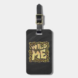 Wild Me Leopard Brown und Gelb Print Gepäckanhänger