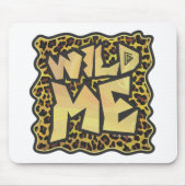 Wild Me Leopard Brown und Gelb Print Mousepad (Vorne)