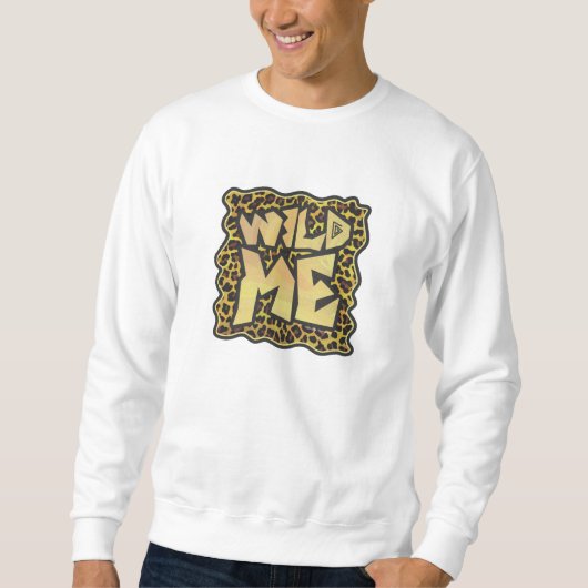 Wild Me Leopard Brown und Gelb Print Sweatshirt (Vorderseite)