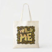 Wild Me Leopard Brown und Gelb Print Tragetasche (Vorne)