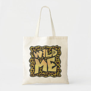 Wild Me Leopard Brown und Gelb Print Tragetasche