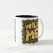 Wild Me Leopard Brown und Gelb Print Zweifarbige Tasse (VorderseiteRechts)