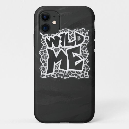 Wild Me Leopard Weiß und Schwarz Case-Mate iPhone Hülle (Rückseite)