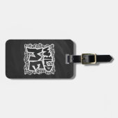 Wild Me Leopard Weiß und Schwarz Gepäckanhänger (Vorderseite horizontal)