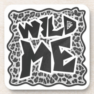 Wild Me Leopard Weiß und Schwarz Getränkeuntersetzer