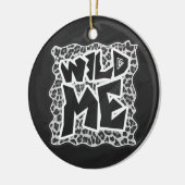 Wild Me Leopard Weiß und Schwarz Keramikornament (Links)