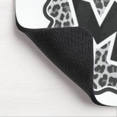 Wild Me Leopard Weiß und Schwarz Mousepad (Ecke)