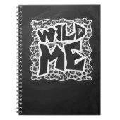 Wild Me Leopard Weiß und Schwarz Notizblock (Vorderseite)