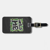 Wild Me Schlange Schwarz und Grün Gepäckanhänger (Vorderseite horizontal)
