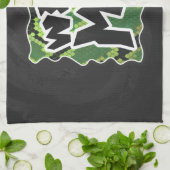 Wild Me Schlange Schwarz und Grün Handtuch (Gefaltet)