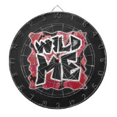Wild Me Schlange Schwarz und Rot Print Dartscheibe (vorne)