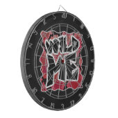 Wild Me Schlange Schwarz und Rot Print Dartscheibe (Vorderseite Links)