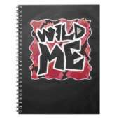 Wild Me Schlange Schwarz und Rot Print Notizblock (Vorderseite)