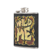 Wild Me Snake Brown and Gold Print Flachmann (Links)