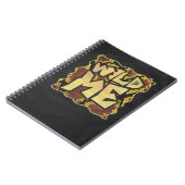 Wild Me Snake Brown and Gold Print Notizblock (Linke Seite)