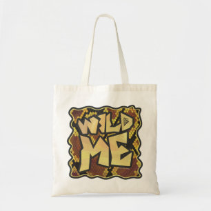 Wild Me Snake Brown and Gold Print Tragetasche